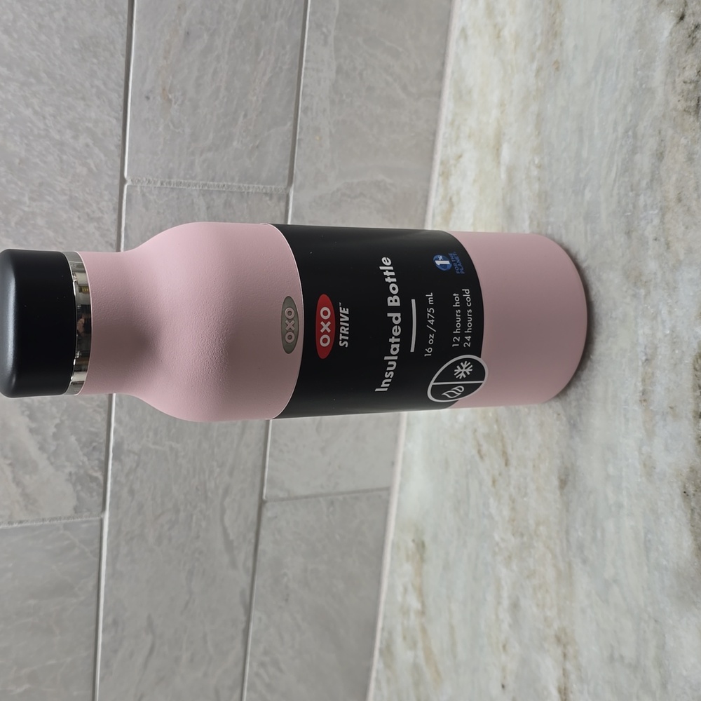 OXO Water Bottle NWT Rose Quartz Insulated 16 oz